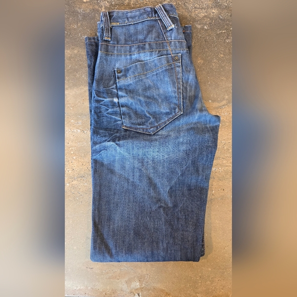 Coyote Jeans Mens 30x34 straight fit honey comb salvage Japanese denim indigo - Picture 8 of 9